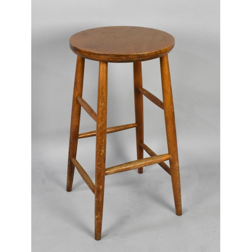 202 - A Circular Topped Stool, 36cms Diameter and 69cms High