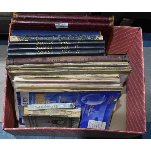 220 - A Collection of Various Sheet Music and Music Bound Volumes