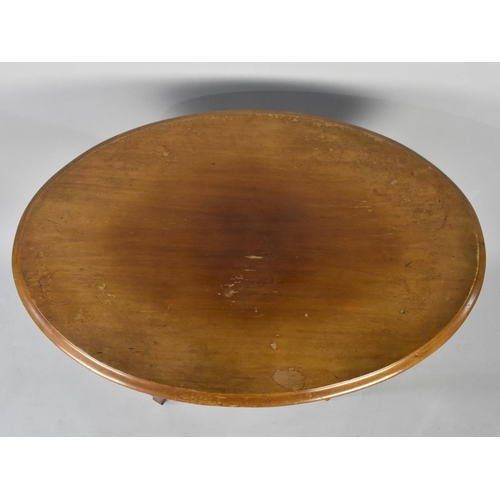 225 - An Edwardian Oval Topped Occasional Table, 75cms Wide