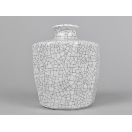 230 - A Crackle Glazed Bottle Vase, 12cm high