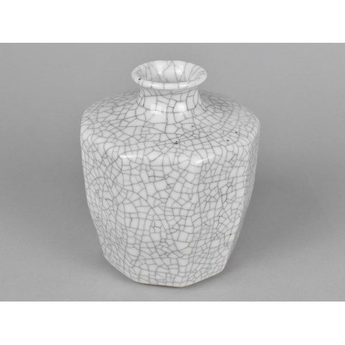 230 - A Crackle Glazed Bottle Vase, 12cm high