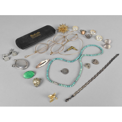 258 - A Small Collection of Costume Jewellery, Two Pairs of Spectacles Etc