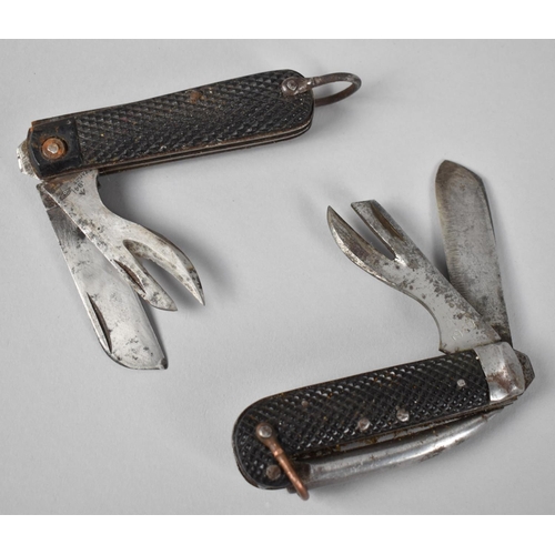 266 - Two Multitool Knives, a Watts Example with War Department Crowsfoot and Dated 1940, the Other by Tay... 