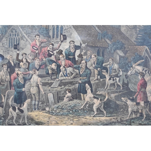 292 - A Gilt Framed Hand Coloured Engraving, 'The Death of Tom Moody', Dean Wolstenholme (1798-1882), Publ... 