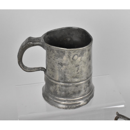 342 - A Collection of Various Pewter to Comprise 19th Century Measuring Tankard with William IV Crown Mark... 