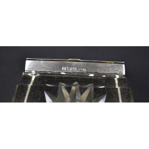 388 - A Glass and Silver Presentation Inkwell by John Grinsell & Sons, the Hinged Flap Opening to Reveal D... 