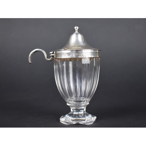 391 - A Georgian Silver and Glass Condiment Pot by CF (Crispin Fuller?), 13cm high, Condition Issues to Gl... 