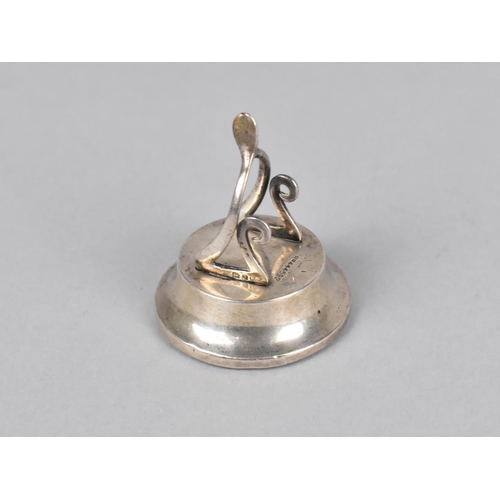 393 - An Edwardian Silver Horseshoe Menu Holder by Levi & Salaman, Birmingham Hallmark, Rd No.444592, 5cm ... 