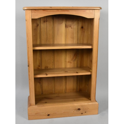 501 - A Modern Pine Two Shelf Open Bookcase, 61cms Wide