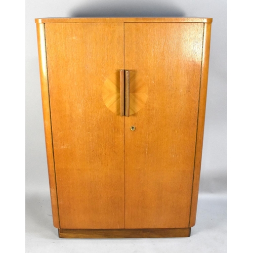 512 - An Art Deco Fitted Gents Robe, 96cms Wide and 137cms High