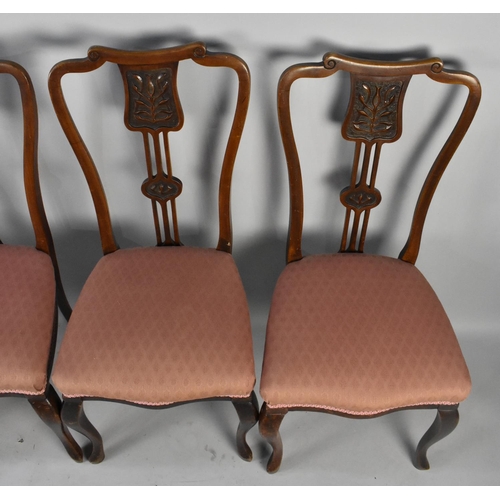 516 - A Set of Four Art Nouveau Side Chairs