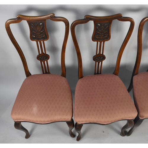 516 - A Set of Four Art Nouveau Side Chairs