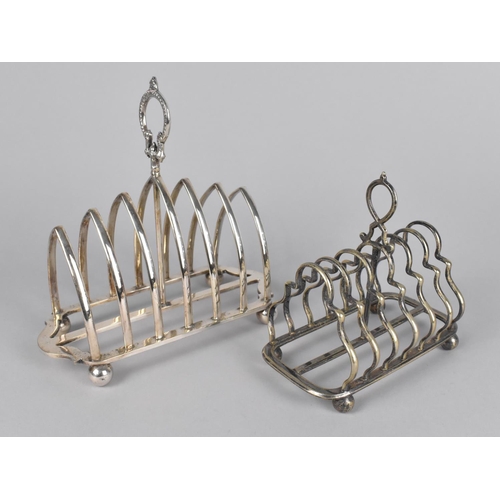 93 - Two Edwardian Silver Plated Toast Racks