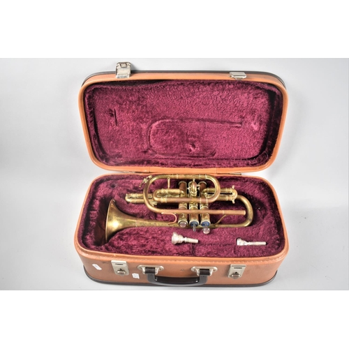 95 - A Brass Trumpet, The Lafleur, Imported by Boosey & Hawkes, Condition Issues, Fitted Carrying Case