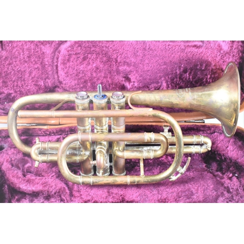 95 - A Brass Trumpet, The Lafleur, Imported by Boosey & Hawkes, Condition Issues, Fitted Carrying Case