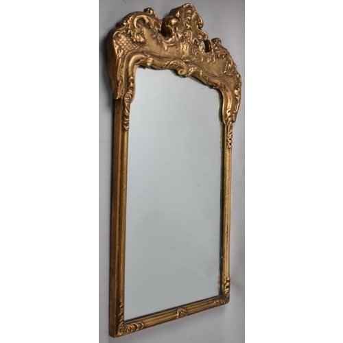 137 - A Mid 20th Century Gilt Framed Rectangular Pier Mirror, 69x43cms