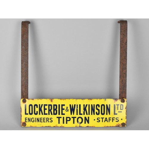 104 - An Enamel Sign for Lockerbie and Wilkinson Ltd Engineers, Tipton, Staffordshire, 38cms Wide