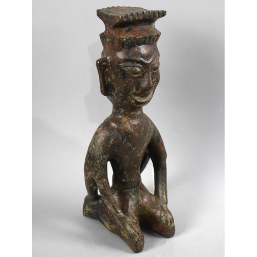 160 - A Reproduction Benin Bronze Figure, 31cms High