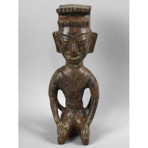 160 - A Reproduction Benin Bronze Figure, 31cms High