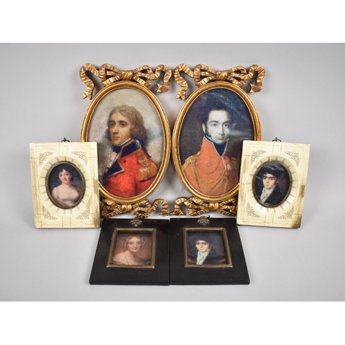 172 - A Collection of Various Reproduction Portrait Miniatures