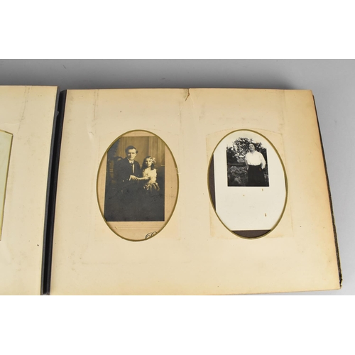 181 - An Oriental Lacquered Photo Album Containing various Late Victorian and Edwardian Photographs, Condi... 