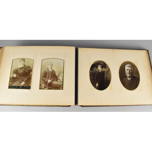 181 - An Oriental Lacquered Photo Album Containing various Late Victorian and Edwardian Photographs, Condi... 