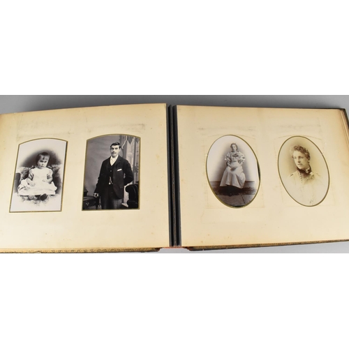 181 - An Oriental Lacquered Photo Album Containing various Late Victorian and Edwardian Photographs, Condi... 