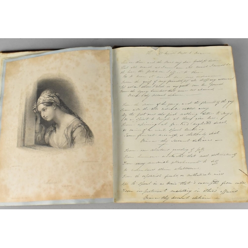 185 - A 19th Century Handwritten Book of Scriptures Dated 1841, Condition Issues To Binding