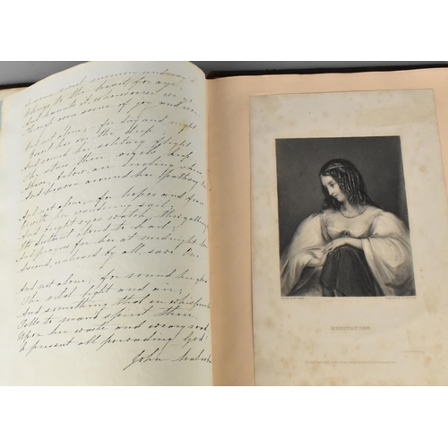 185 - A 19th Century Handwritten Book of Scriptures Dated 1841, Condition Issues To Binding