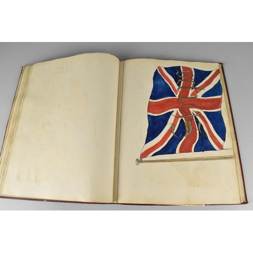 196 - A Bound Folio of Pen and Ink and Watercolours To include Cunard Ships, Aquitania Etc