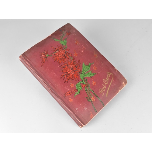 197 - An Edwardian Postcard Album Containing 100+ Postcards, Mainly Scenic and Buildings