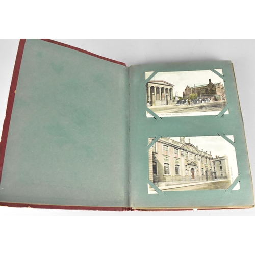 197 - An Edwardian Postcard Album Containing 100+ Postcards, Mainly Scenic and Buildings