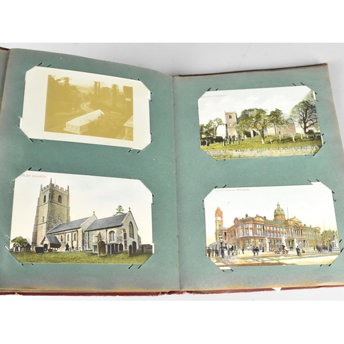 197 - An Edwardian Postcard Album Containing 100+ Postcards, Mainly Scenic and Buildings