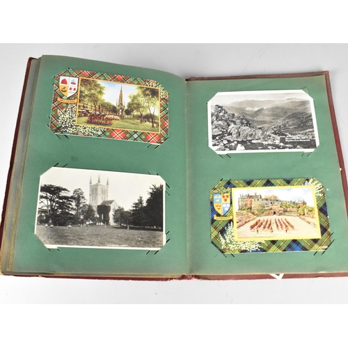 197 - An Edwardian Postcard Album Containing 100+ Postcards, Mainly Scenic and Buildings