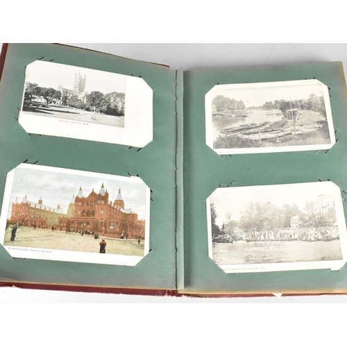 197 - An Edwardian Postcard Album Containing 100+ Postcards, Mainly Scenic and Buildings