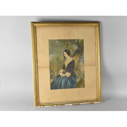 203 - A Framed and Glazed George Baxter Print, Day Before Marriage, After Salley Corbeaux, Subject 27x37.5... 