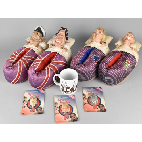 206 - A Collection of Spitting Image Collectables to Comprise Two Pairs of Slippers, Magnet, Mug Etc