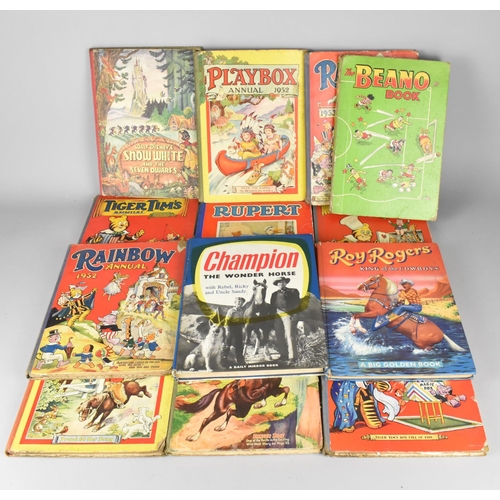 210 - A Collection of Various Vintage Childrens Annuals to include The Tip Top, Beano Etc