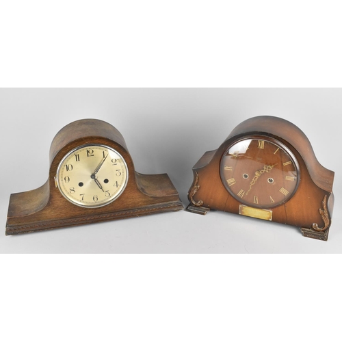 231 - Two Oak Cased Mantel Clocks