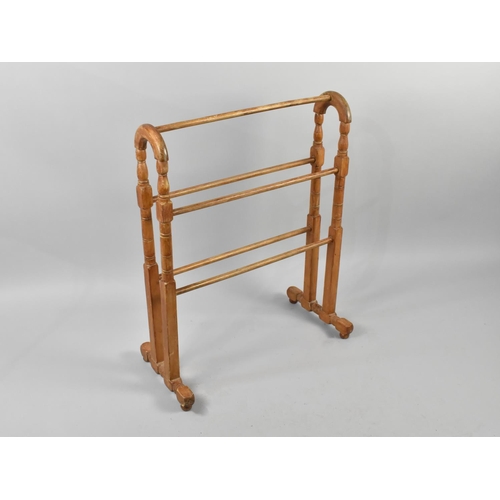 278 - A Late Victorian/Edwardian Pine Towel Rail, 53cms Wide