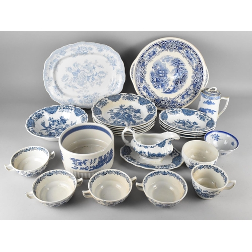 369 - A Collection of Various Blue and White China to comprise Part Ridgeway Service, Meat Plate, Bowls, C... 