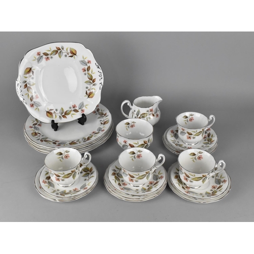 381 - A Royal Adderley Beechwood Tea Set to Comprise Four Cups, Milk Jug, Sugar Bowl, Five Saucers, Six Si... 