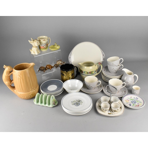 387 - A Collection of Various Ceramics to comprise Squirrel and Acorn Jug, Royal Doulton Frost Pine Teawar... 