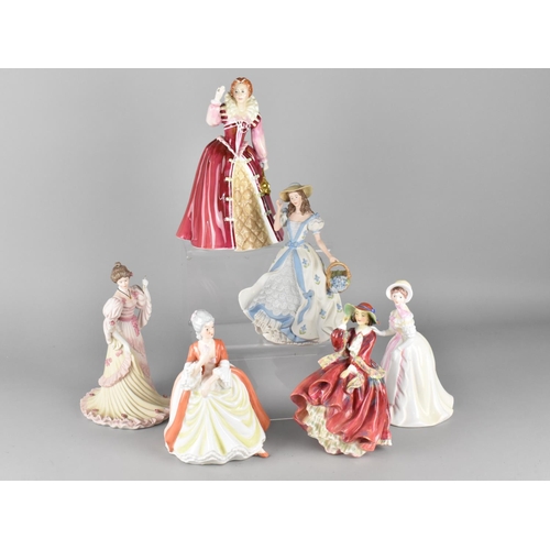 395 - A Collection of Various Ceramic Figures to comprise Royal Doulton Queens of the Realm Queen Elizabet... 