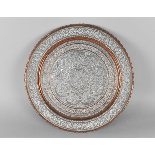 401 - An Islamic Mixed Metal Charger, 40cms Diameter