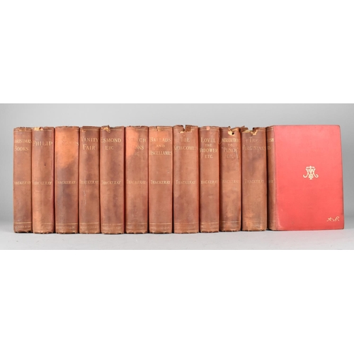 421 - Twelve Volumes, The Works of William Makepeace Thackeray, Published by Smith Elder and Co, London 18... 