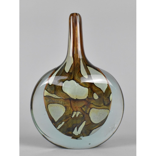 441 - A Mdina Glass Vase of Bottle Form, 19.5cms High