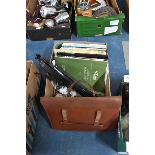 505 - A Collection of Various Piano Music, Childrens Annuals, Leather Satchel, Music Stand Etc