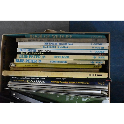 505 - A Collection of Various Piano Music, Childrens Annuals, Leather Satchel, Music Stand Etc