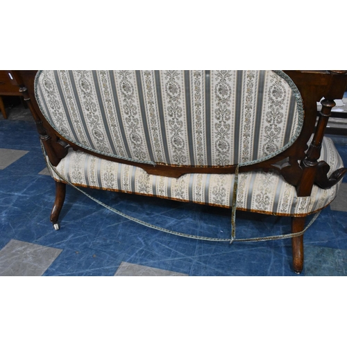 535 - A 19th Century Victorian Walnut Upholstered Sofa with Carved Frame together with a Similar Victorian... 